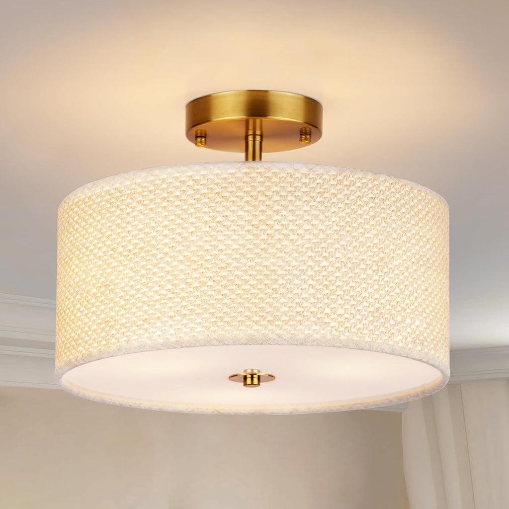 3-light ceiling light deep brown dining light linen bedroom light