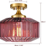 1-light ceiling lamp purple hallway light glass,iron foyer light