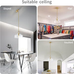 Industrial kitchen light gold pendant light glass metal chandelier light