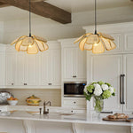 17 inch hand woven light rattan pendant light metal vintage light