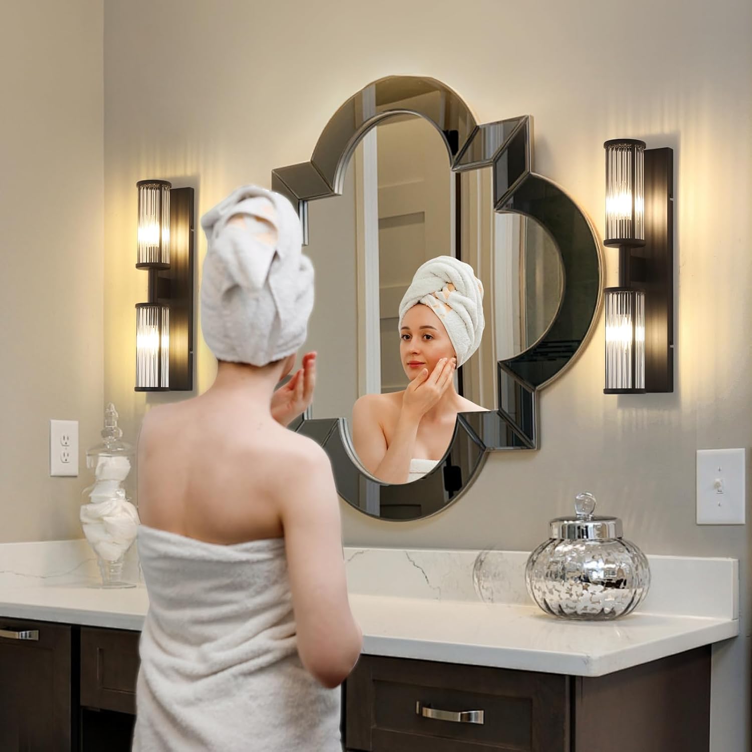 2 light vanity light black bathroom mirror light metal wall light