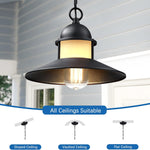 2 pack pendant lights black hanging light metal porch light