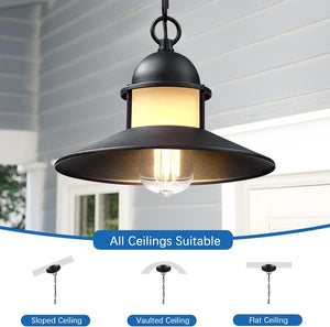 2 pack pendant lights black hanging light metal porch light