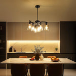 6 Light modern pendant light black farmhouse light metal hanging light