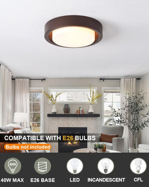 16 inch ceiling light bronze kitchen light metal, glass bedroom light