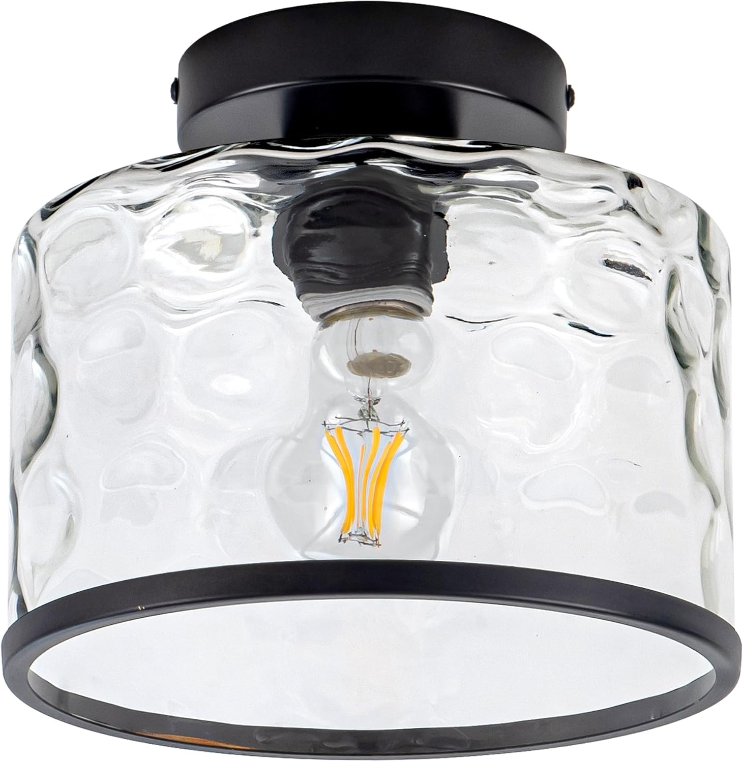 Industrial ceiling light black porch light glass, metal kitchen light