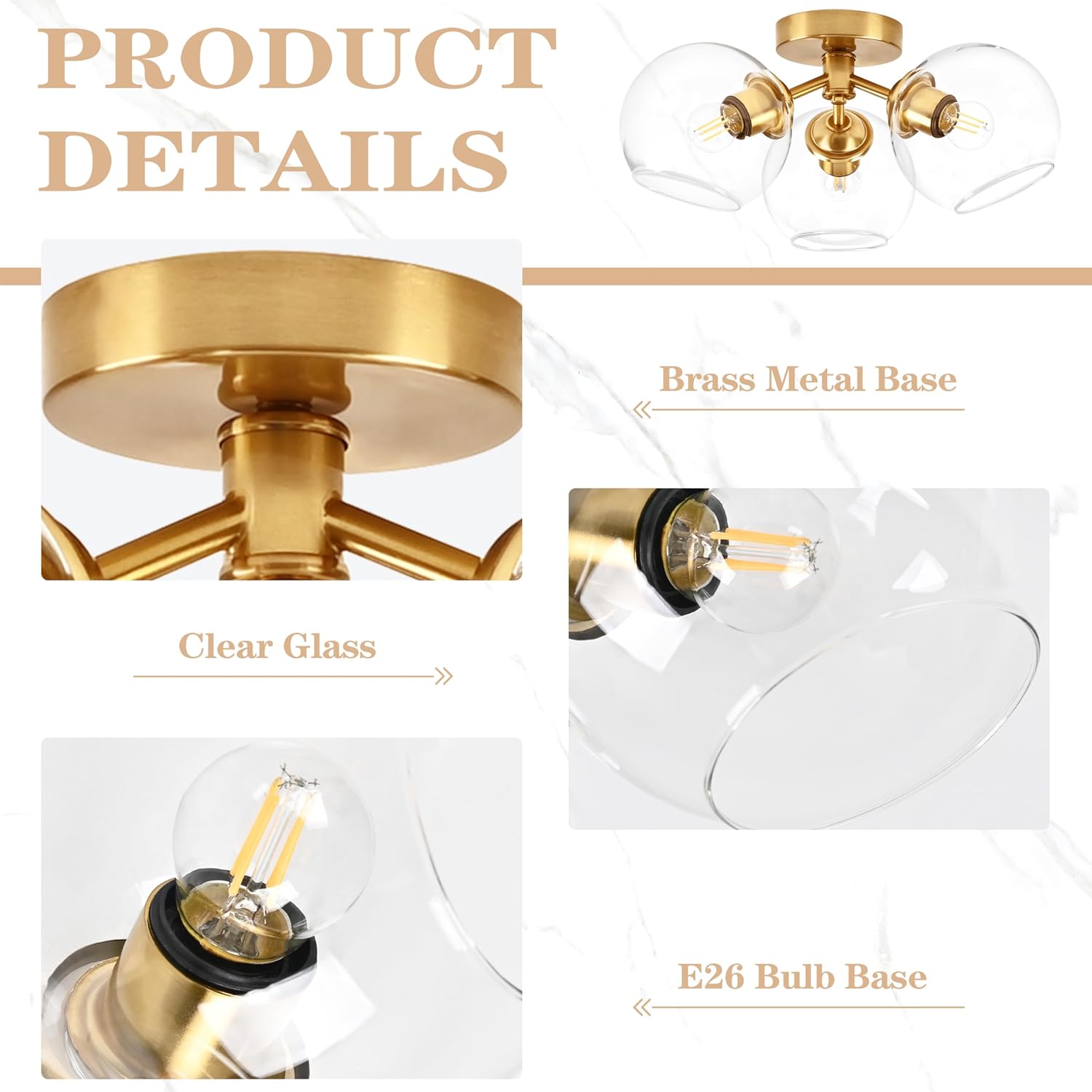 3-light chandelier light gold entryway light metal ceiling lights