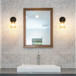 Set of 2 wall light amber bathroom light glass bedroom roome