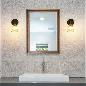 Set of 2 wall light amber bathroom light glass bedroom roome