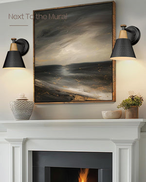 1-light wall lamps matte black fixture lights metal bedroom light