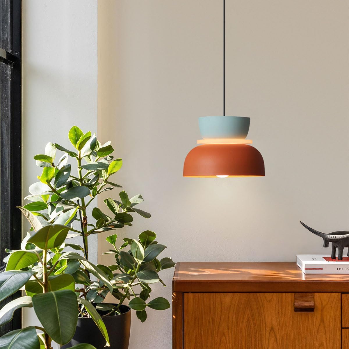 Transparency pendant light orange and navy fixture light aluminum,acrylic foyer light