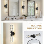 2 light vanity light black cylinder light metal wall light
