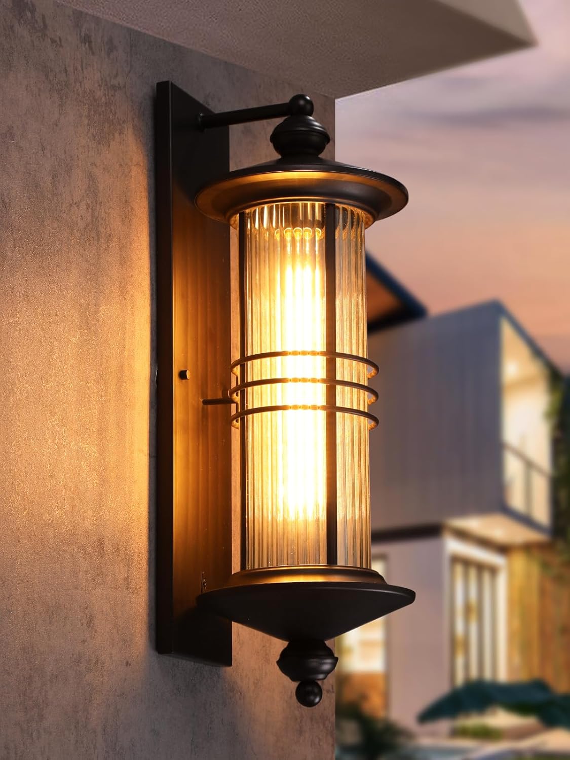 23inch wall lantern bronze porch ligh aluminum, glass, metal mount light