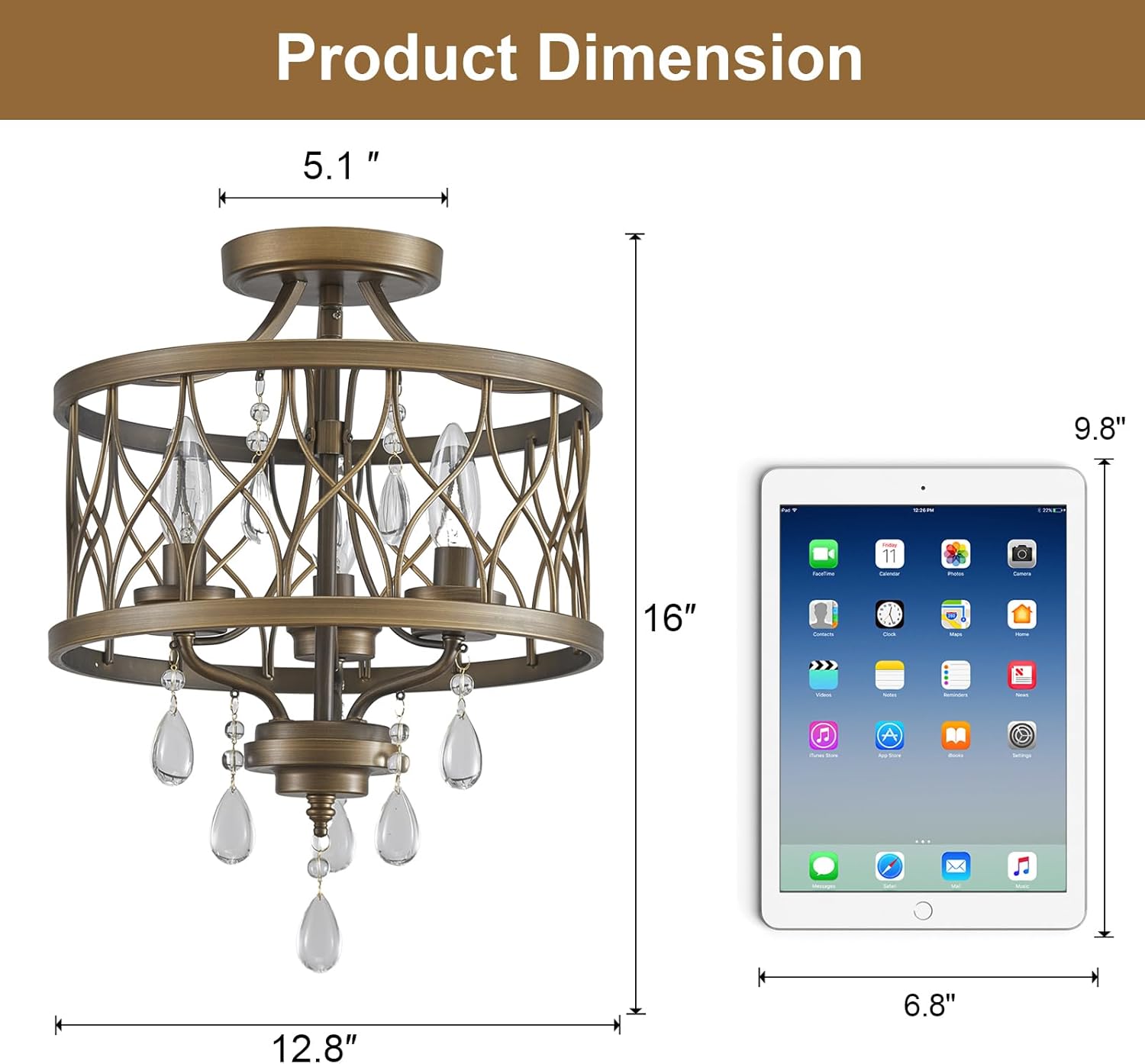 3-light entryway light bronze pendant ceiling lamp metal crystal chandelier light