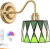 Led bedroom light green checker wall light glass hallway light