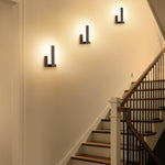 Led  2 pack wall light black hallways light metal bedrooms light