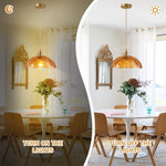 Adjustable hanging light amber pendant light brass, glass kitchen light