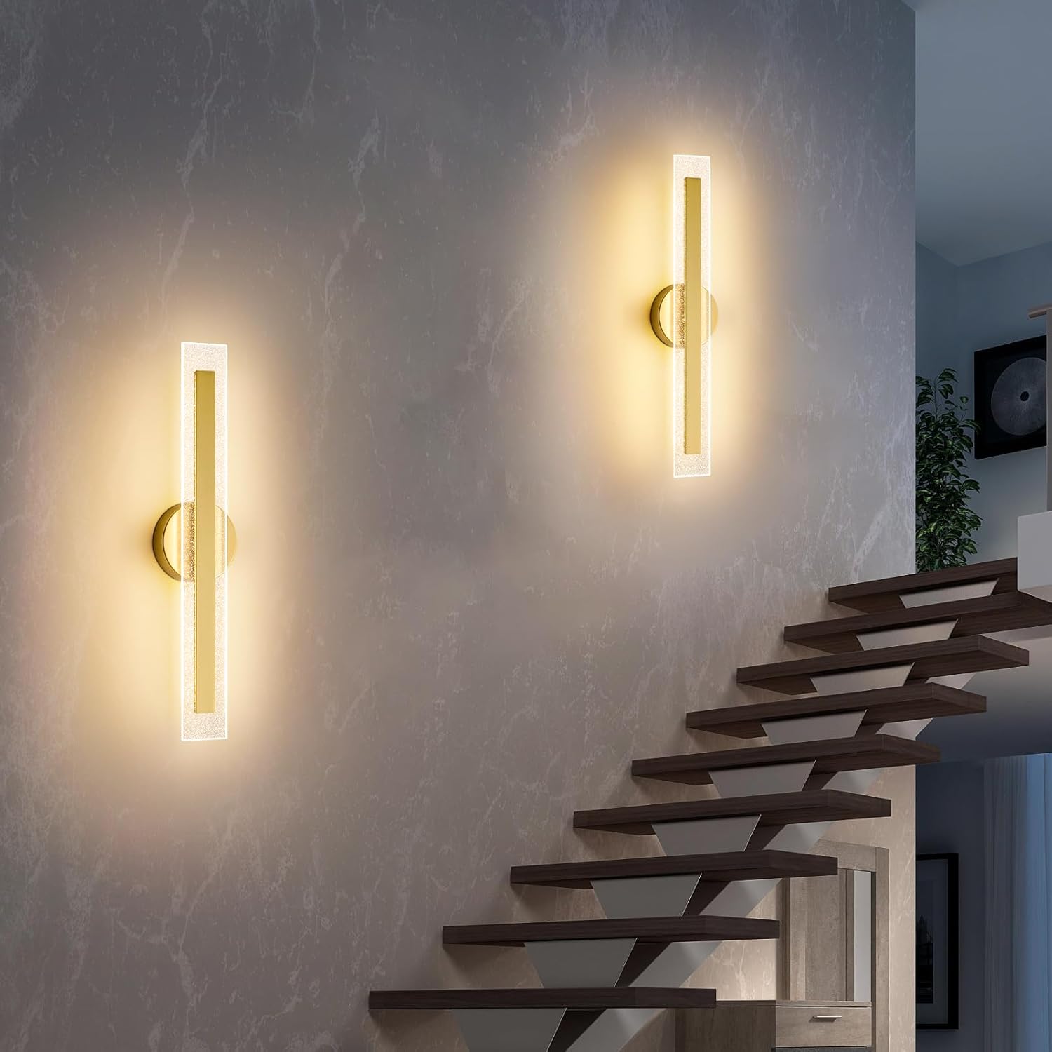 Led bedroom light gold wall light aluminum, metal hallway light
