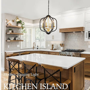 4-light pendant light black and gold kitchen island light metal hanging light