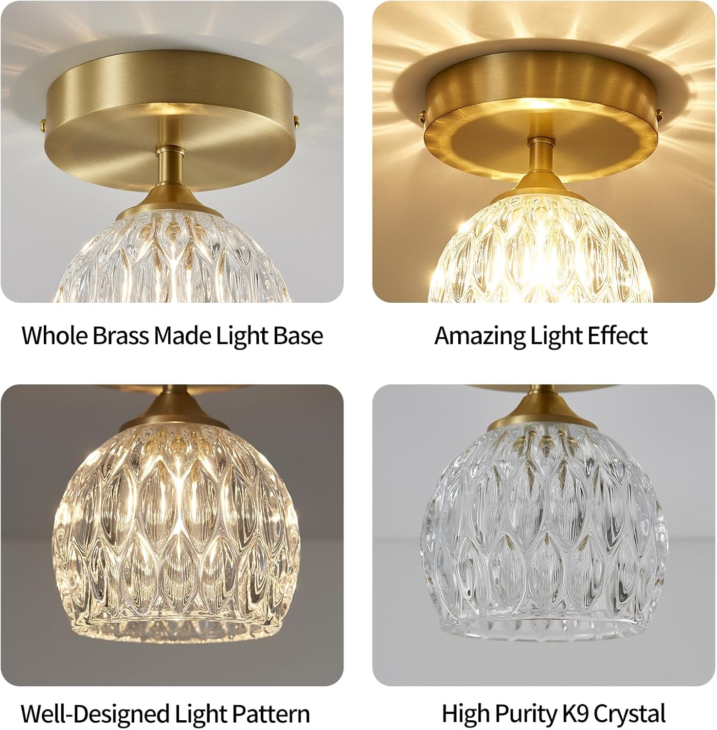 Modern entryway light brass kitchen light brass, crystal ceiling light