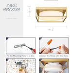 Modern Led ceiling light gold square flush mount ceiling lamp