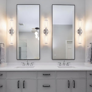 2 light vanity light nickel hallway light glass, metal wall light