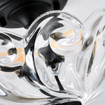 3-light ceiling light black bedroom light glass entryway light