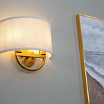 2-light vanity light linen mount light fabric wall light