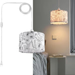2 pack pendant light white & black hanging light metal bedroom light