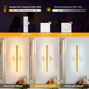 Led bedroom light gold wall light aluminum, metal hallway light