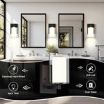 2 modern wall light black vanity lights glass bathroom light