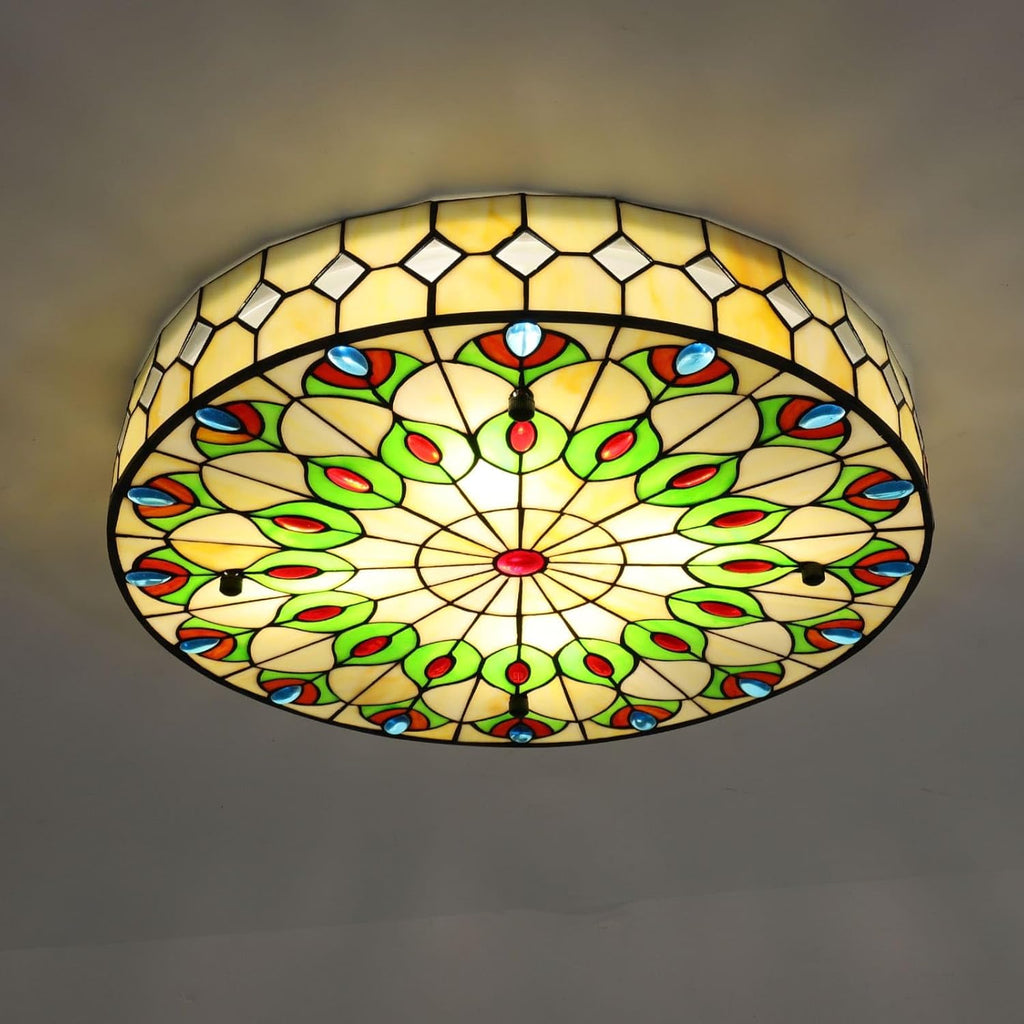 20inch vintage chandeliers light green, blue, red kitchen light glass ceiling light