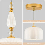 Adjustable pendant lights milk white kitchen island lights metal/glass/ceramics hanging lamp
