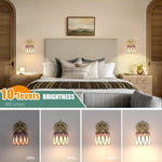 Set of 2 hallway light pink wall light glass kitchen light