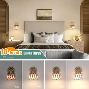 Set of 2 hallway light pink wall light glass kitchen light