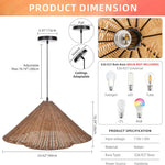 1 light pendant light coffee chandelier light rattan farmhouse light