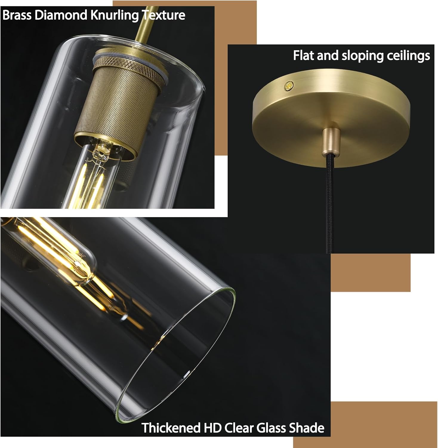 Modern pendant light brass island sink light brass glass hallway light