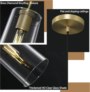 Modern pendant light brass island sink light brass glass hallway light