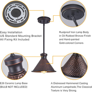 58”Hight adjustable hanging light aluminum metal kitchen light oil-rubbed bronze pendant light