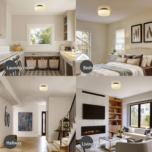 4 led bulbs ceiling light milk white hallway light glass, metal bedroom light
