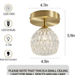 Modern entryway light brass kitchen light brass, crystal ceiling light