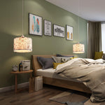 2 pack pendant light white & black hanging light metal bedroom light