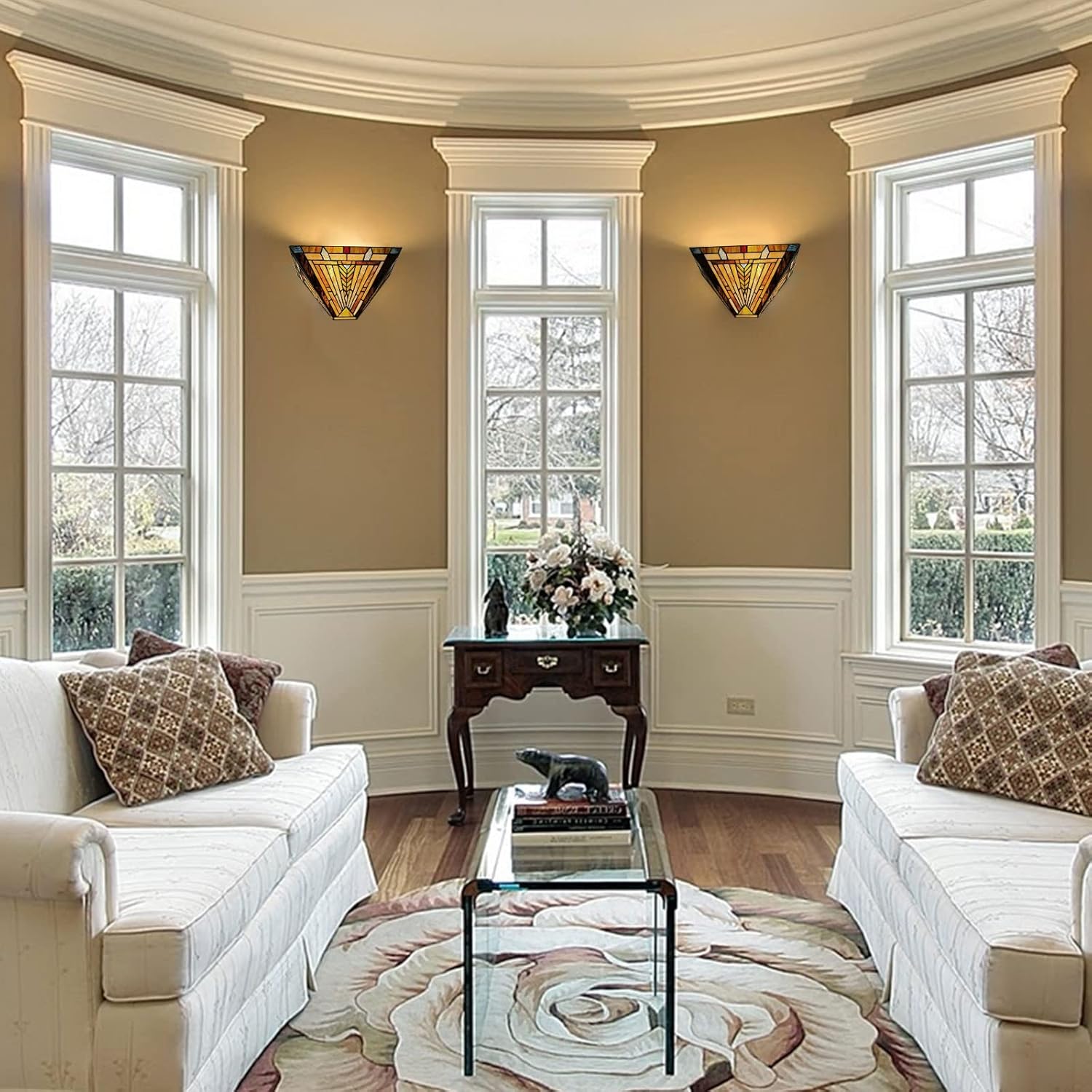 1 light wall light brown muted light glass hallway light
