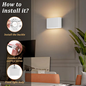 Set of 2 wall light white mount light aluminum corridor light