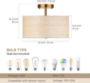 3-light ceiling light deep brown dining light linen bedroom light