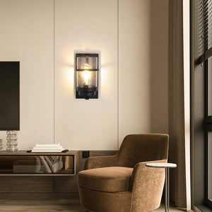 1-light vanity light sandy black wall light glass, iron bedroom light