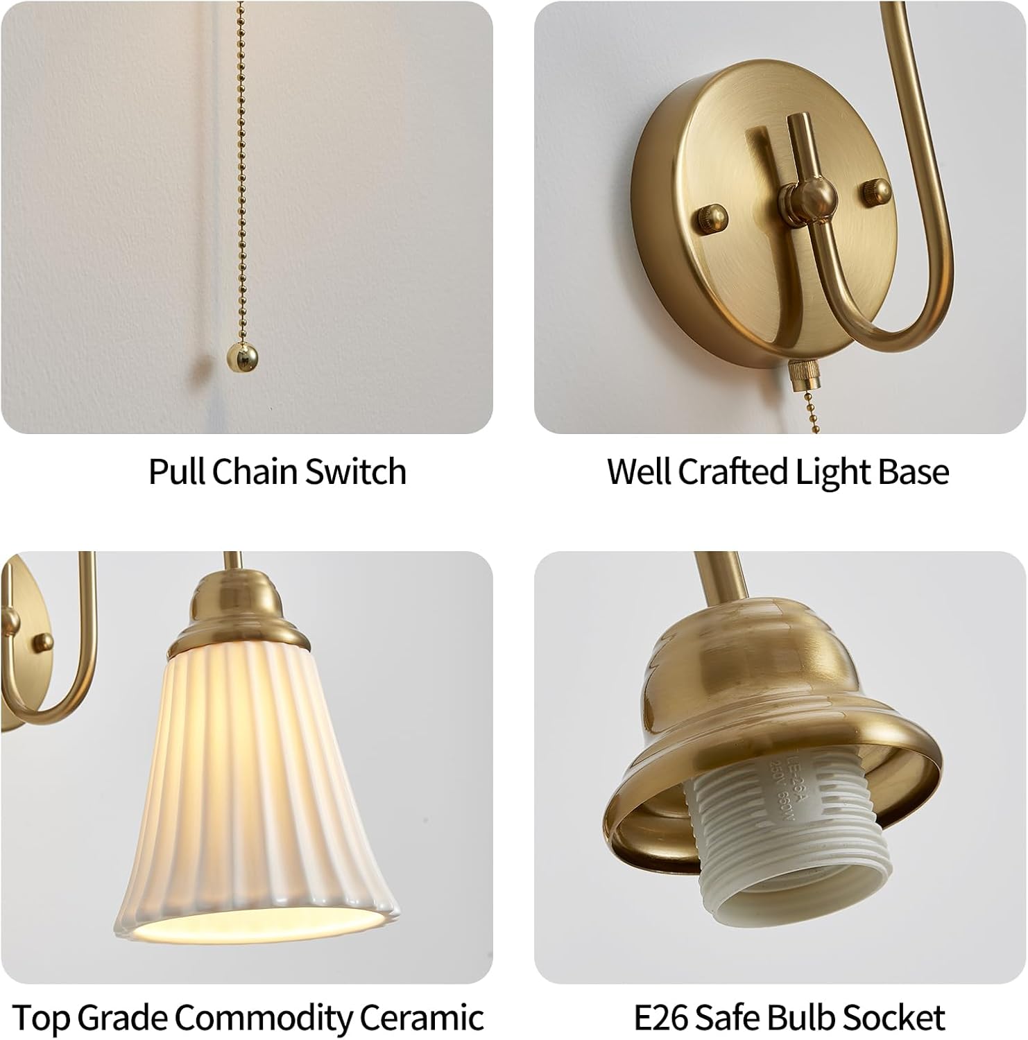 2 pack wall light brass kitchen light ceramic,metal bedroom light