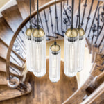 5-light hallway light black pendant light glass,metal hanging light