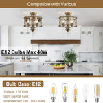 3-light entryway light bronze pendant ceiling lamp metal crystal chandelier light