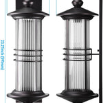 23inch wall lantern bronze porch ligh aluminum, glass, metal mount light